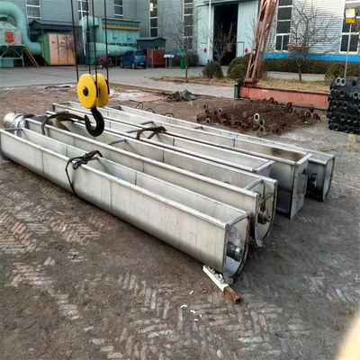 زباله های پزشکی 304 فولاد ضد زنگ ناقل پیچ بدون شاخه 400 ~ 5000kg / H